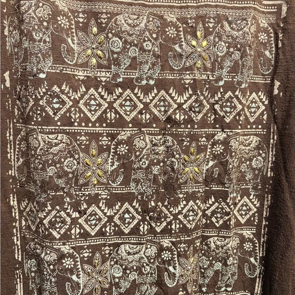 Cato Brown Graphic Long Sleeve Top Size: 18/20 W - Picture 4 of 4